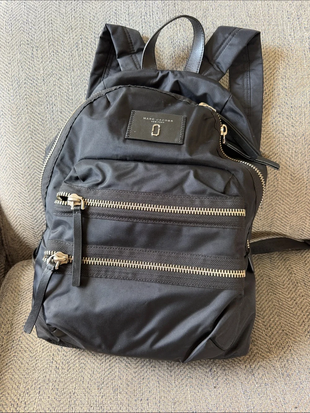 Marc Jacobs Black Nylon Biker Backpack